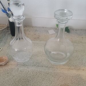 Elegant Clear Glass Decanter Set